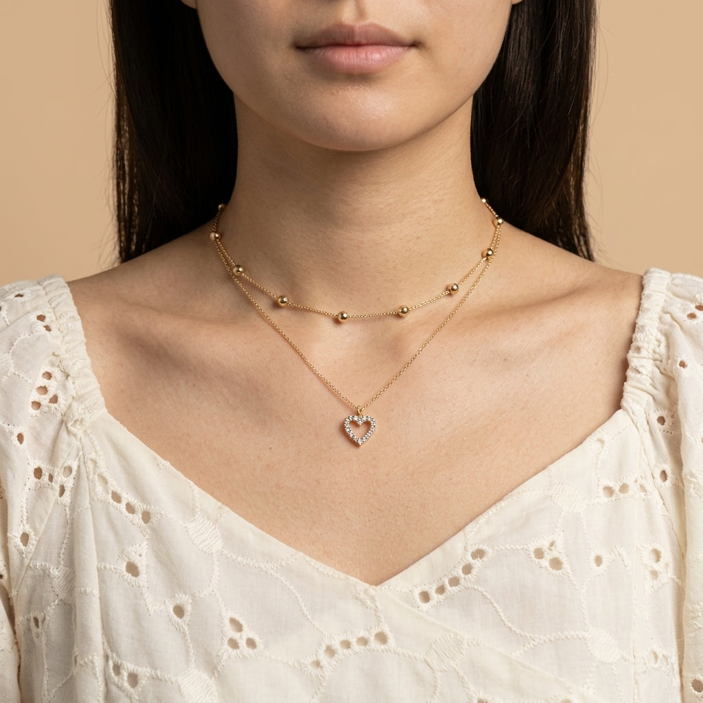 Amora Heart Layer Necklace
