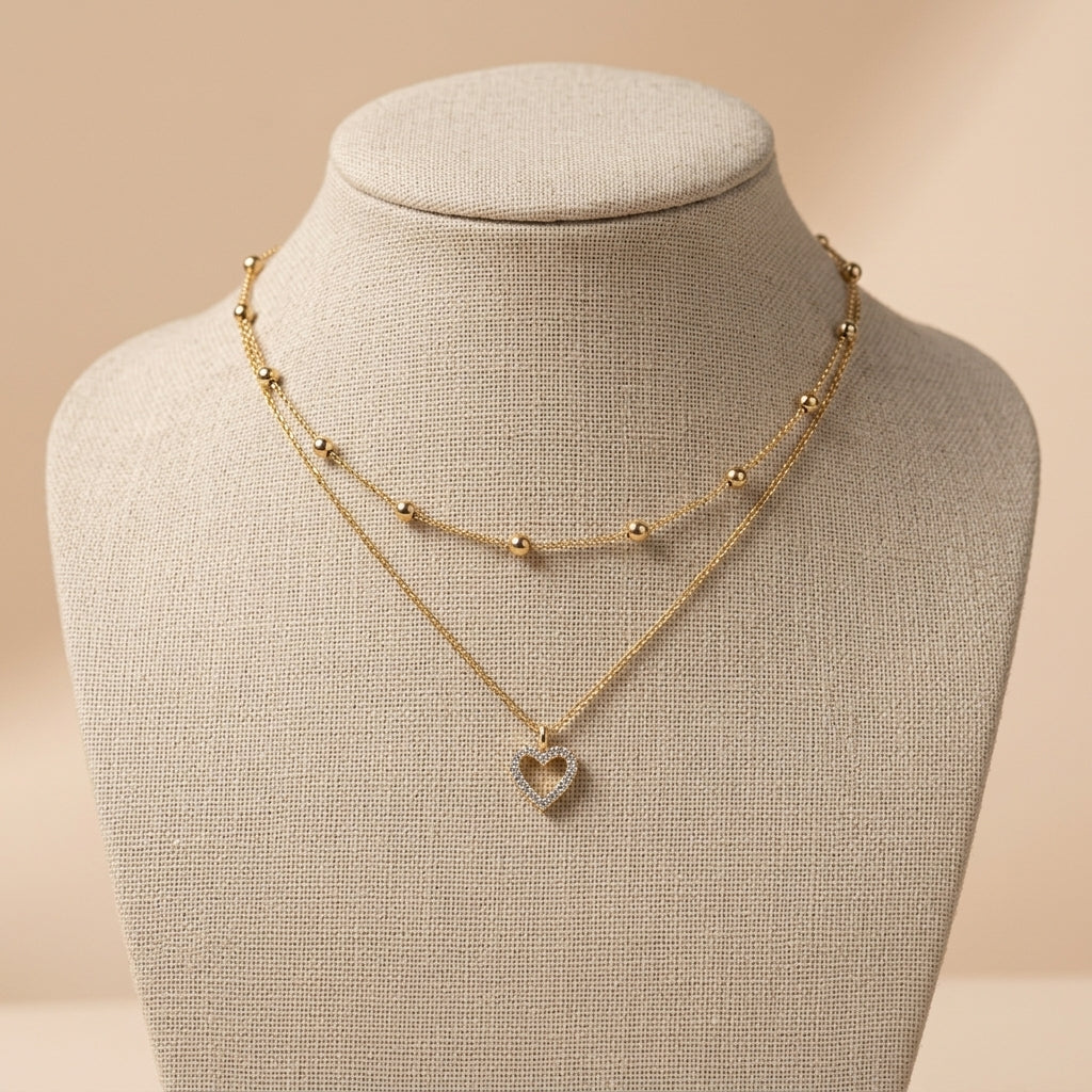Amora Heart Layer Necklace