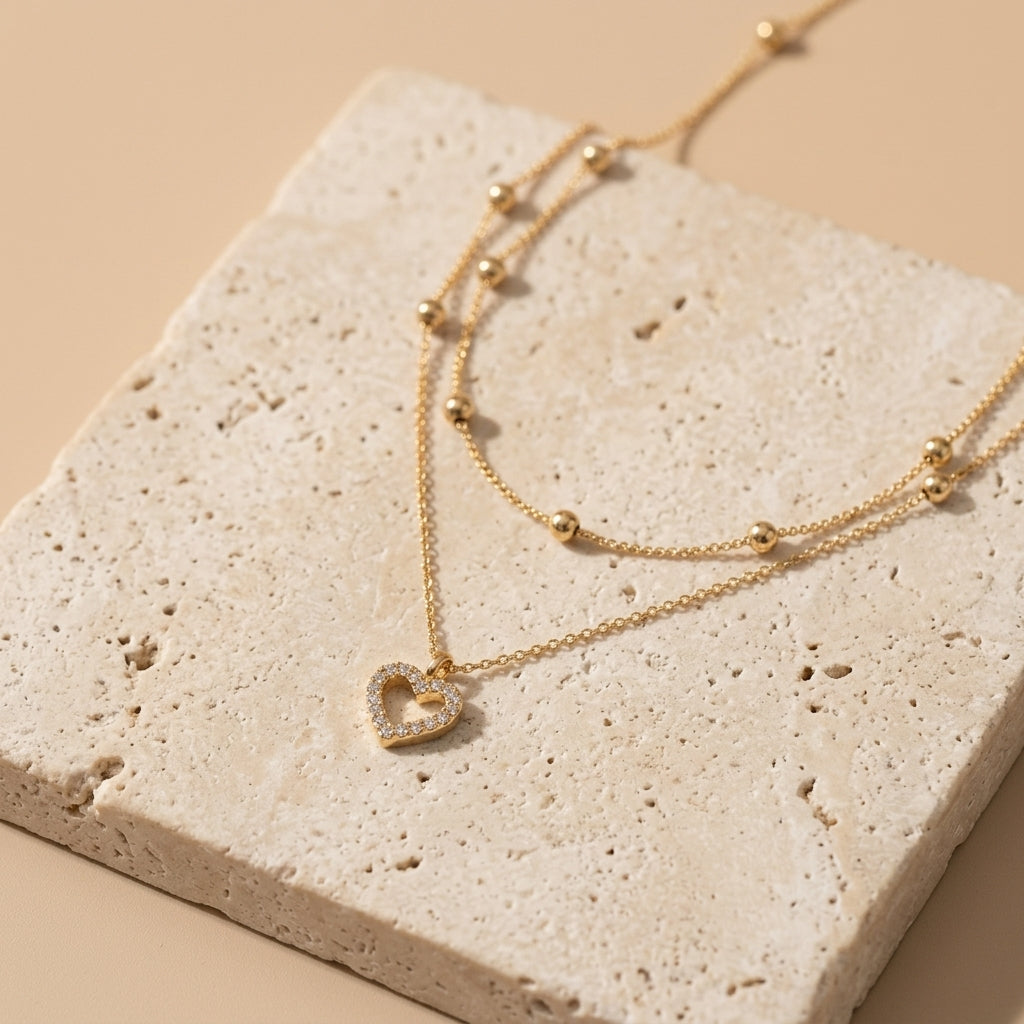 Amora Heart Layer Necklace